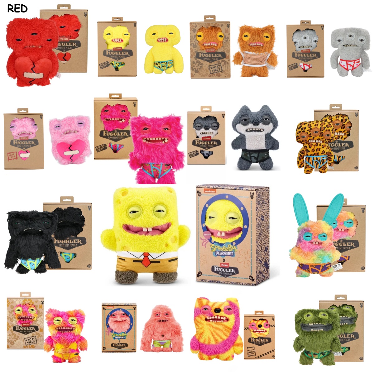 Pet Supplies Us - Fuggler Çirkin Dişli Canavar Peluş Oyuncaklar,
